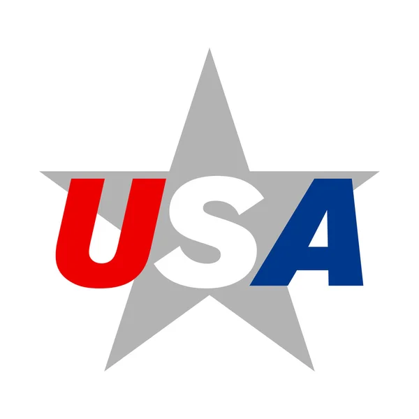 Egyesült Államok Usa szöveg csillagok és csíkok zászló 4 július vektorgrafikus Stock Vektor