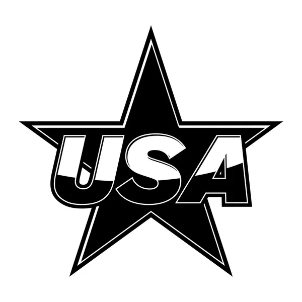 Förenta staterna Usa Text stjärnor och ränder flagg 4 juli vektorgrafik Vektorgrafik