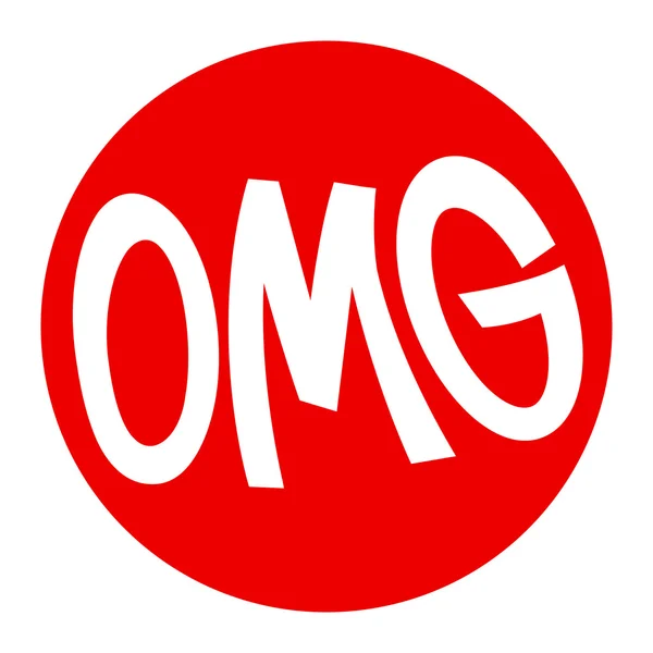 Oh My God OMG Texto Letras Fuente Icono gráfico vectorial — Archivo Imágenes Vectoriales