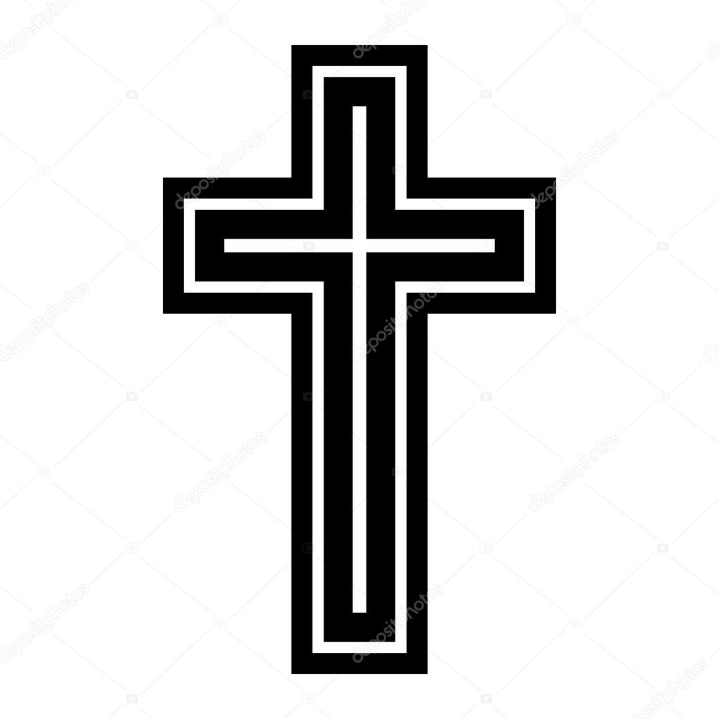 Christian Cross Crucifix Symbol vector icon