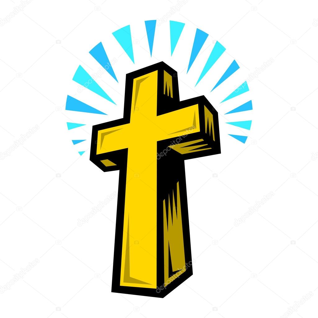 Christian Cross Crucifix Symbol vector icon