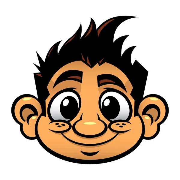 Guardar en una caja de luz Buscar imágenes similares Compartir Stock Vector Illustration: Kid cute face cartoon illustration icon — Archivo Imágenes Vectoriales