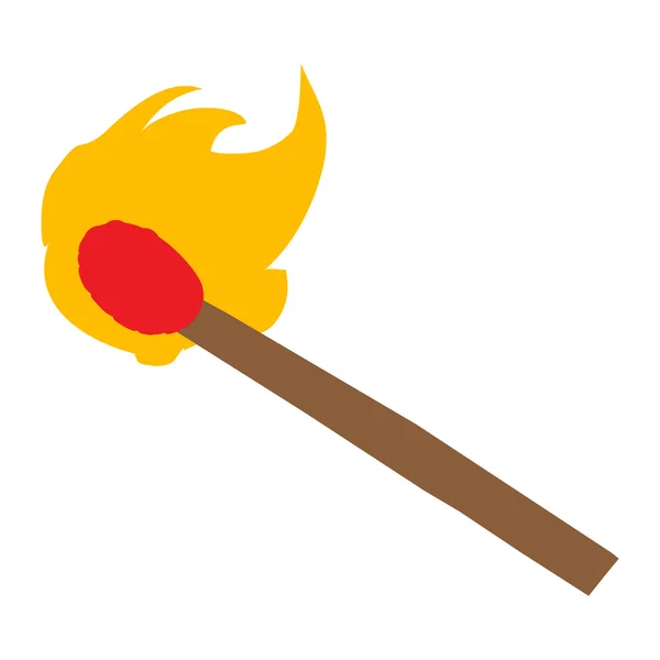 Match eld flamma vektor ikon — Stock vektor