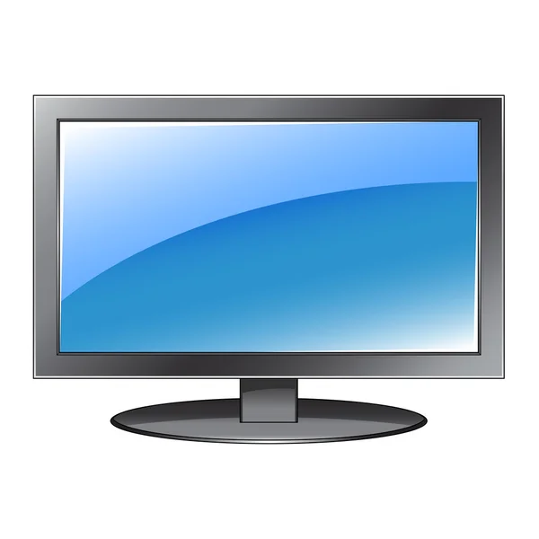 Flatscreen TV Viewing Monitor vector icon — Stock Vector