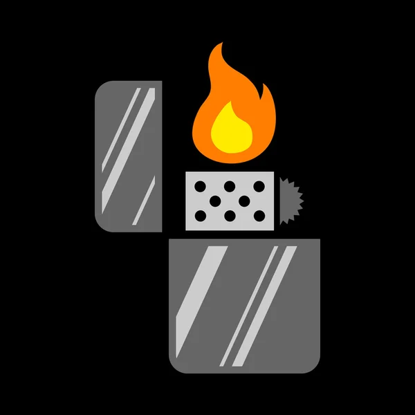 Cigarette Lighter Flame vector icon — Stock Vector