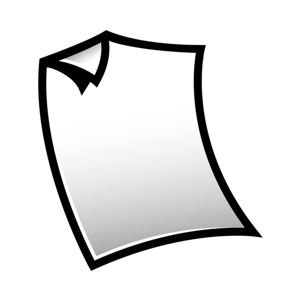 Blatt Papier Vektor-Symbol — Stockvektor