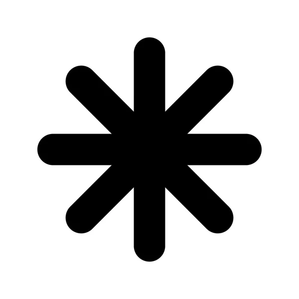 Zaoblený hvězda hvězdička vektorové ikony — Stockový vektor