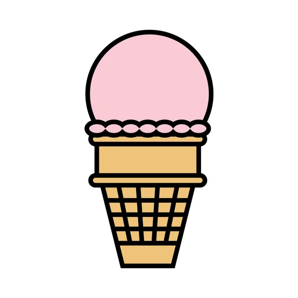 Ice cream cone vektor icon Royaltyfria illustrationer