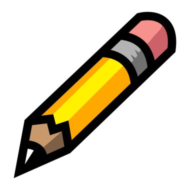 Ahşap yazma kalem vektör simgesi