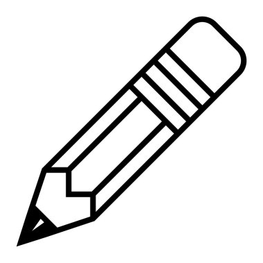 Ahşap yazma kalem vektör simgesi