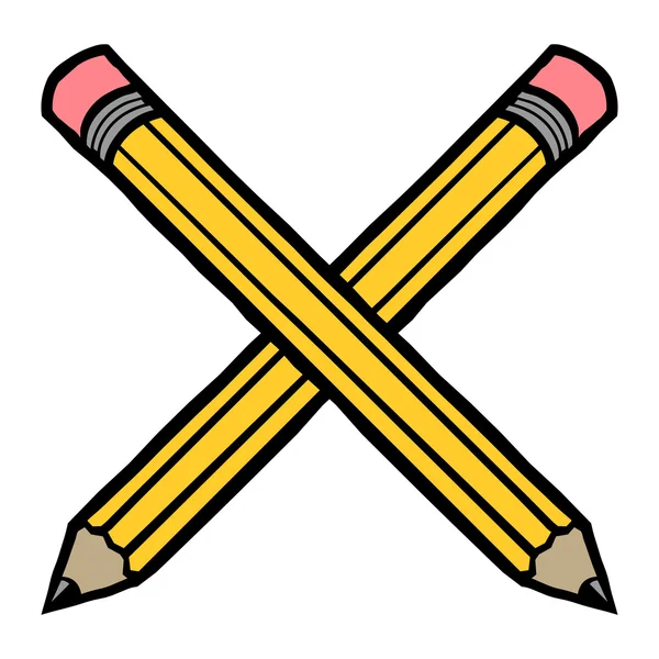 Icono de vector de lápiz de escritura de madera — Archivo Imágenes Vectoriales