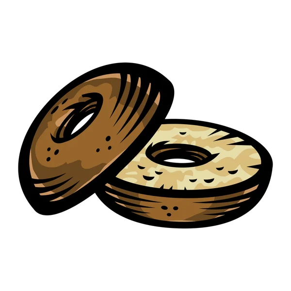 Bagel-Vektor-Symbol — Stockvektor