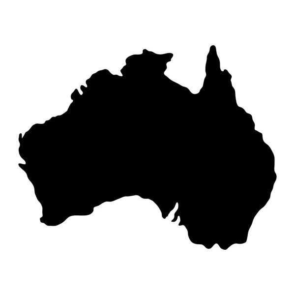 Avustralya harita şekil ülke Coğrafya vektör simgesi — Stok Vektör