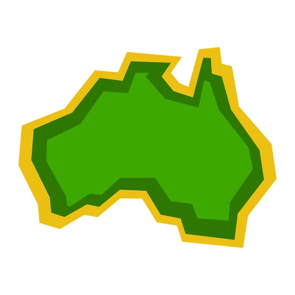 Australien karta form land geografi vektor icon Stockillustration