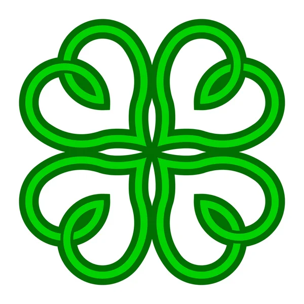 Lucky Four Leaf Clover — Stock Vector