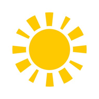 Güneş vektör simgesi