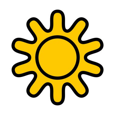 Güneş vektör simgesi