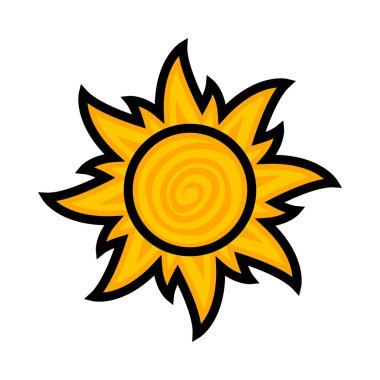 Güneş vektör simgesi