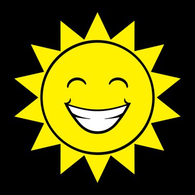 Güneş vektör simgesi