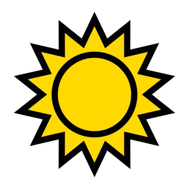 Güneş vektör simgesi