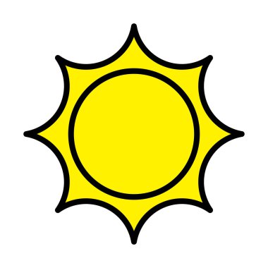 Güneş vektör simgesi