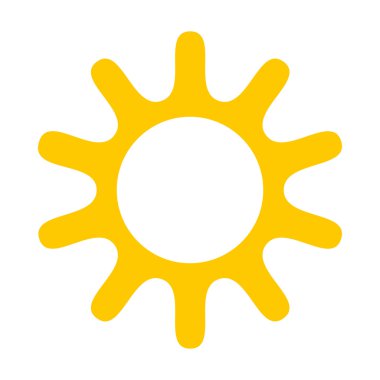 Güneş vektör simgesi