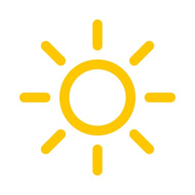 Güneş vektör simgesi