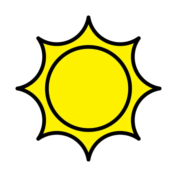 Icona del vettore del sole — Vettoriale Stock