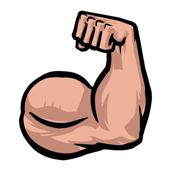 A vector illustration of a muscular arm flexing in a bodybuilder pose - Sto...