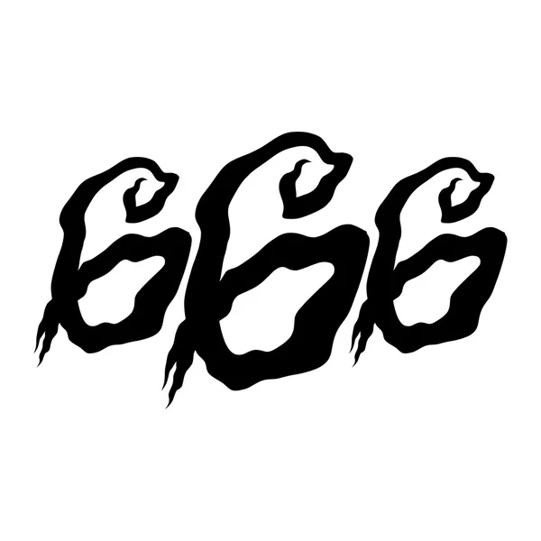 666 grafiska bokstäver — Stock vektor