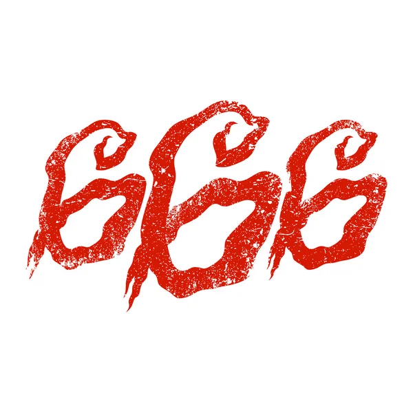 666 のグラフィック文字 — ストックベクタ