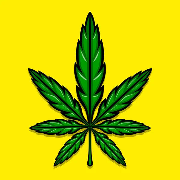 Marijuana Pot Weed Leaf Symbol — Stock Vector © briangoff 99948086