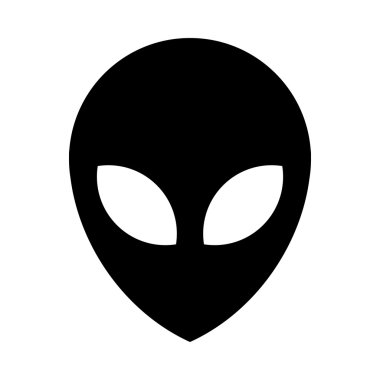 Uzaylı kafası vektör simgesi