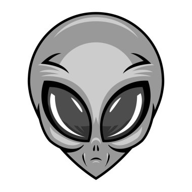 Uzaylı kafası vektör simgesi