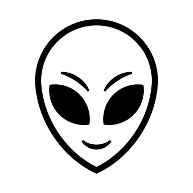 Uzaylı kafası vektör simgesi