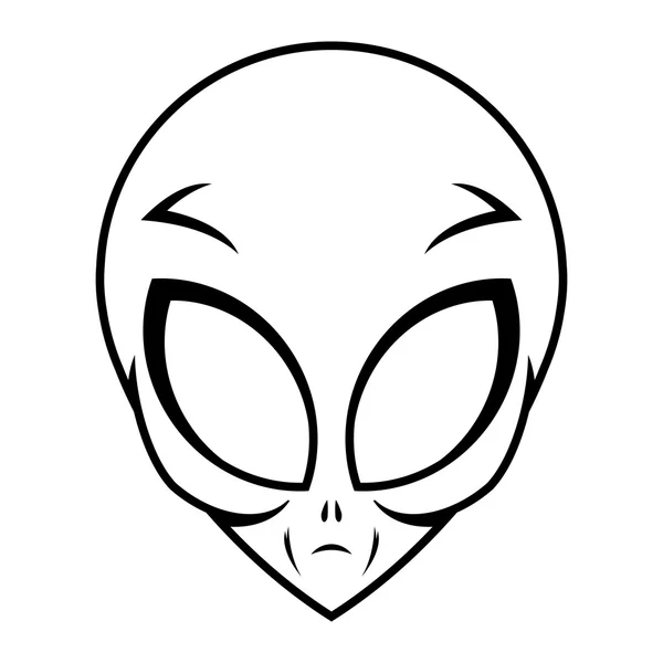 Icône vectorielle de tête alien — Image vectorielle