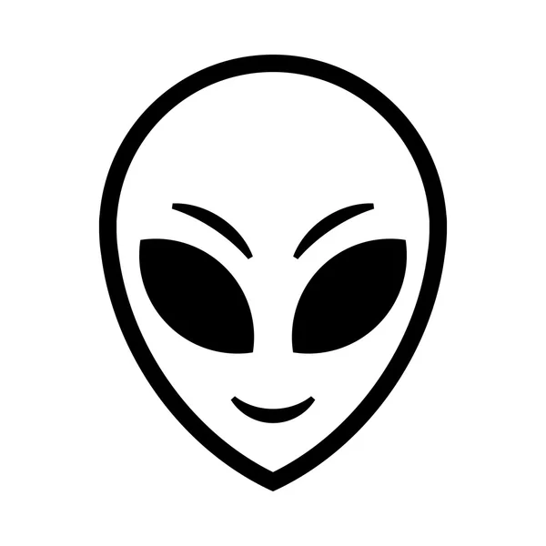 Icône vectorielle de tête alien — Image vectorielle