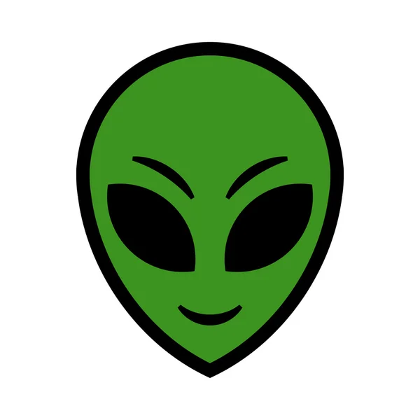 Icono vectorial cabeza alienígena — Archivo Imágenes Vectoriales