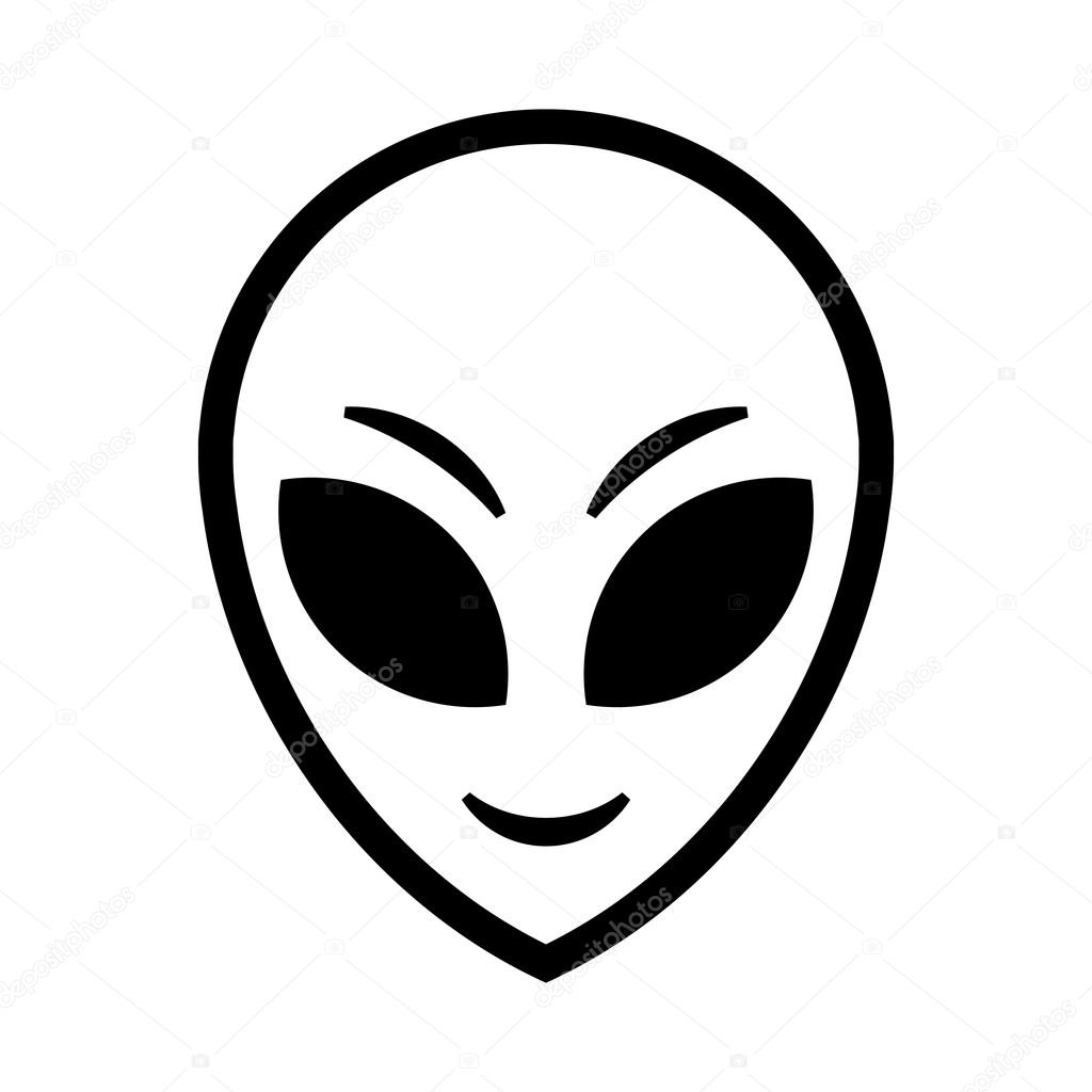 Alien Head Vector Icon