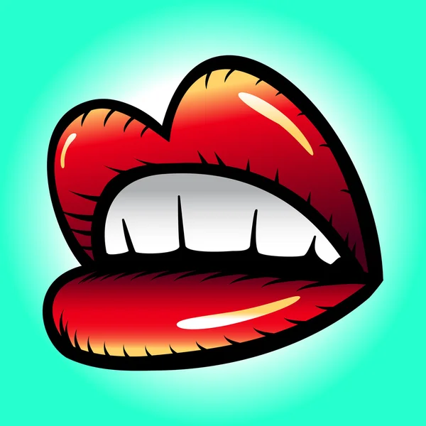 Sexy lippen Vector Icon — Stockvector