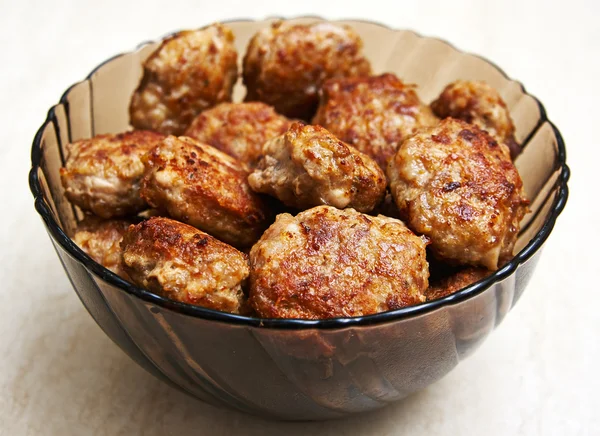 Meat patties in the plate — Stock Photo, Image