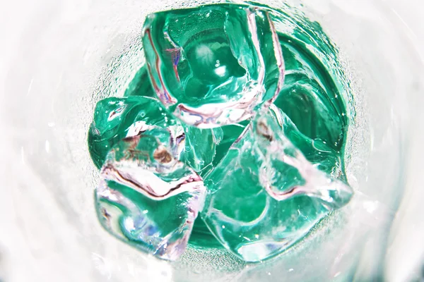 Ice cubes in glass — Stock Photo, Image