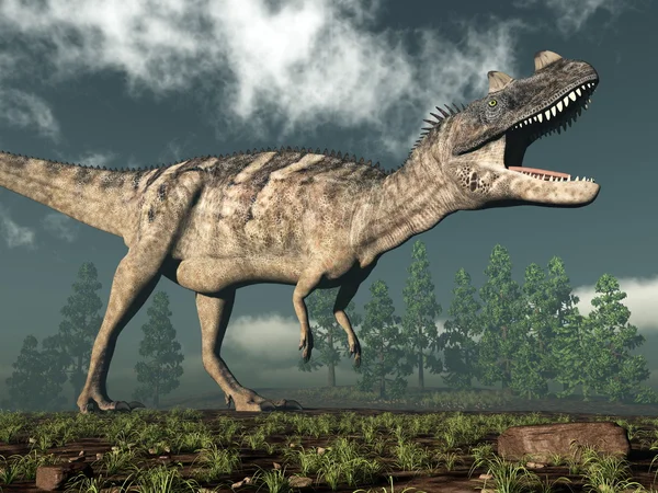 Ceratosaurus dinozor - 3d render — Stok fotoğraf