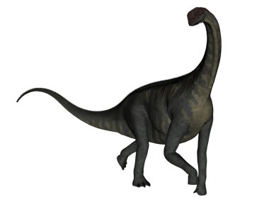Jobaria dinozor - 3d render yürümek