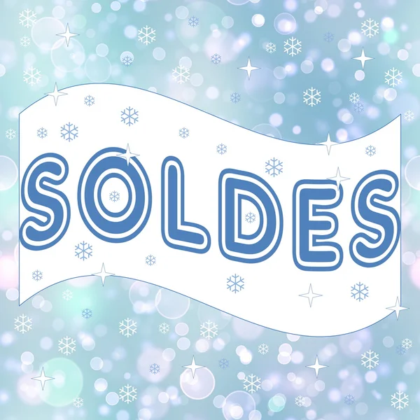 French winter sale, soldes — Stock Photo, Image