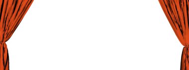 -3d render kırmızı perdeler