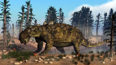 Euplocephalus dinozor - 3d render