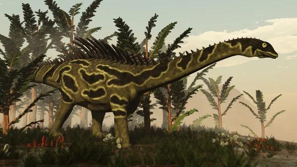 Dinosaurio Agustinia - 3D render — Foto de Stock