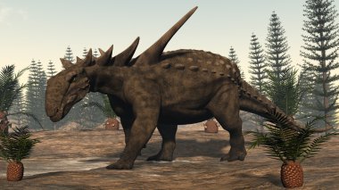 Sauropelta dinozor - 3d render