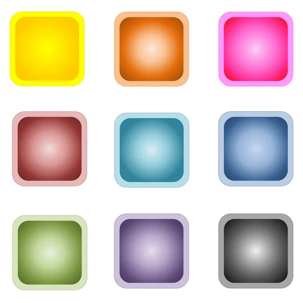 Set of colorful square buttons — Stock Photo, Image